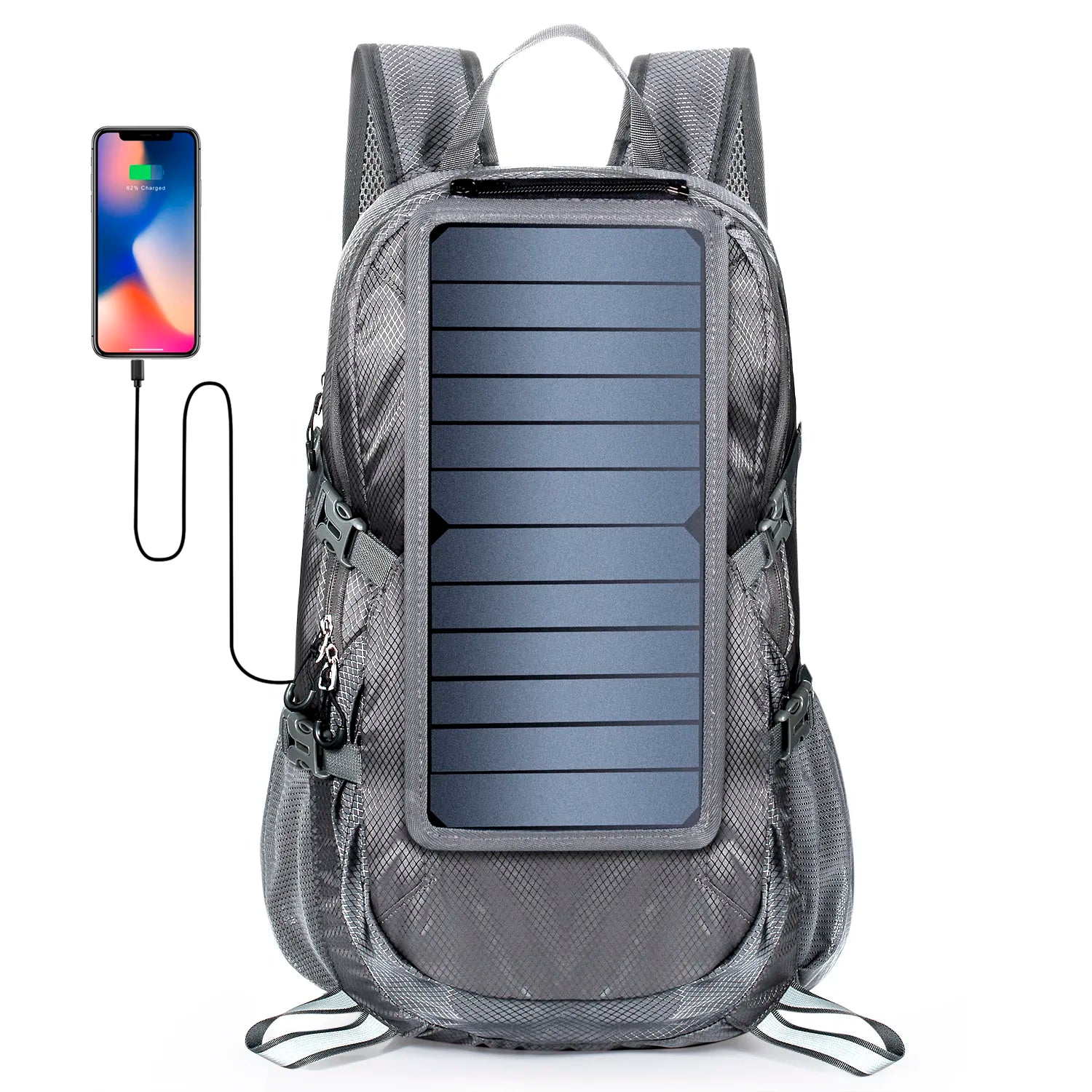 Solar Backpack Foldable Hiking Daypack