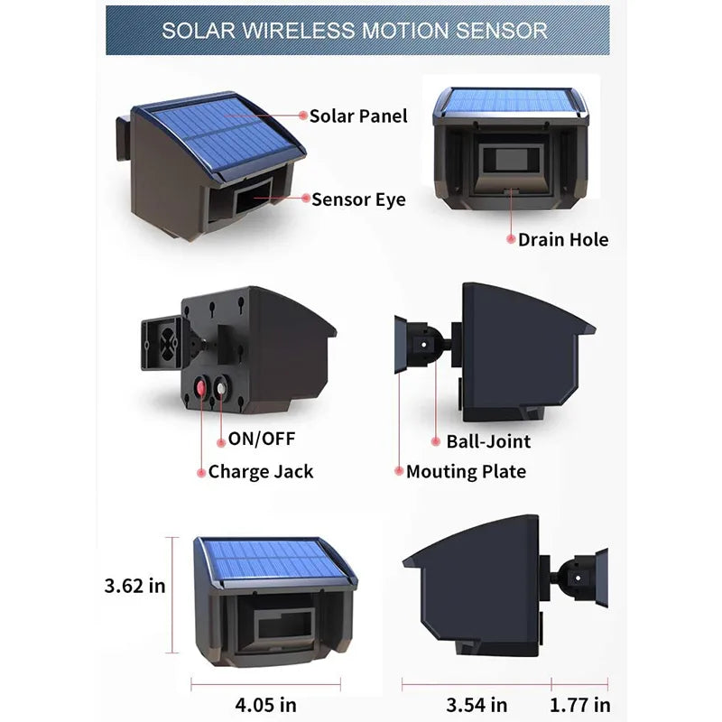 Extra Solar Wireless Motion Sensor/Detector