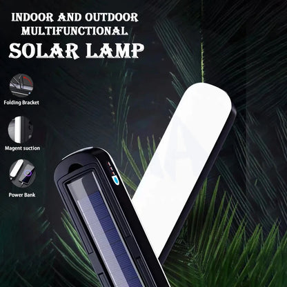 Linterna LED versátil con energía solar + carga USB