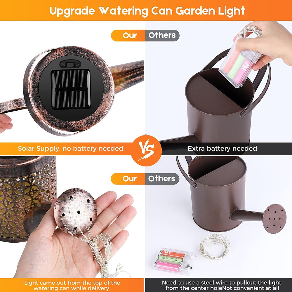 Solar Waterproof Watering Hanging Waterfall lamps.