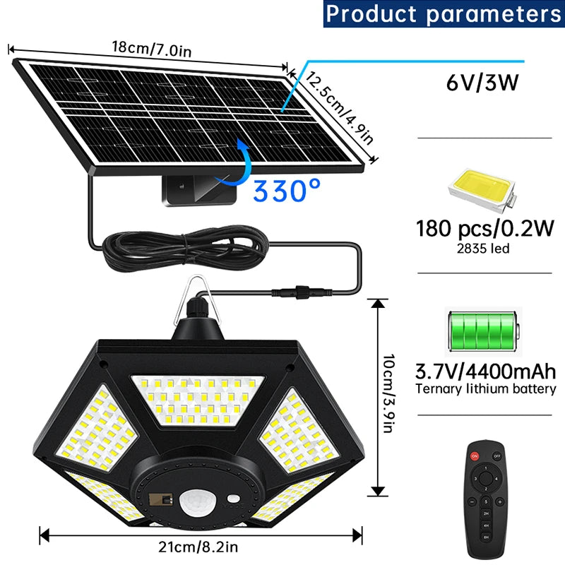 Solar Pendant Lights with Remote