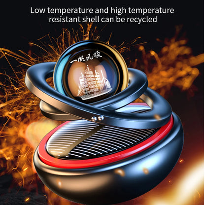 Solar Car Air Freshener Rotating Aromatherapy Diffusing