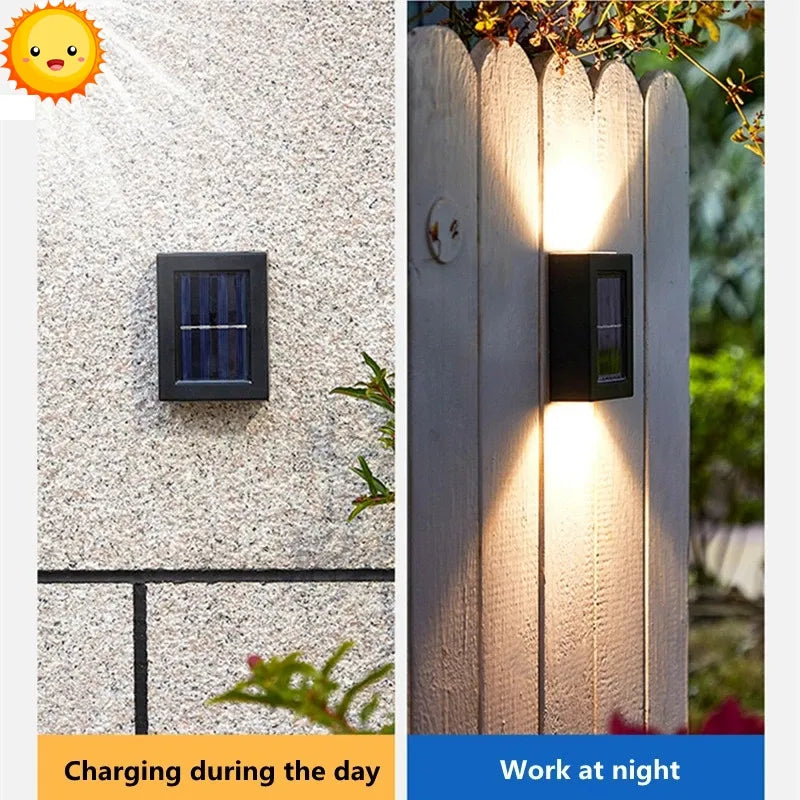 Up and Down Solar Wall Lights for Outdoor Spaces