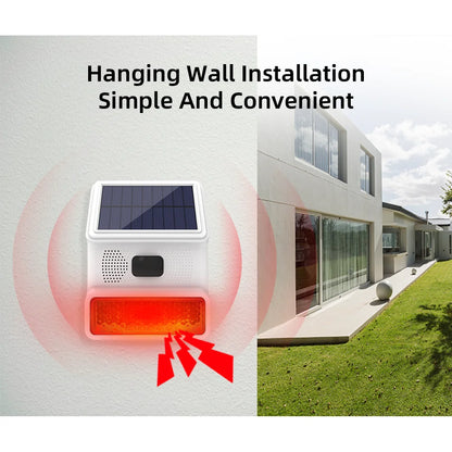 Wireless Solar Sound Light Flash Horn Alarm