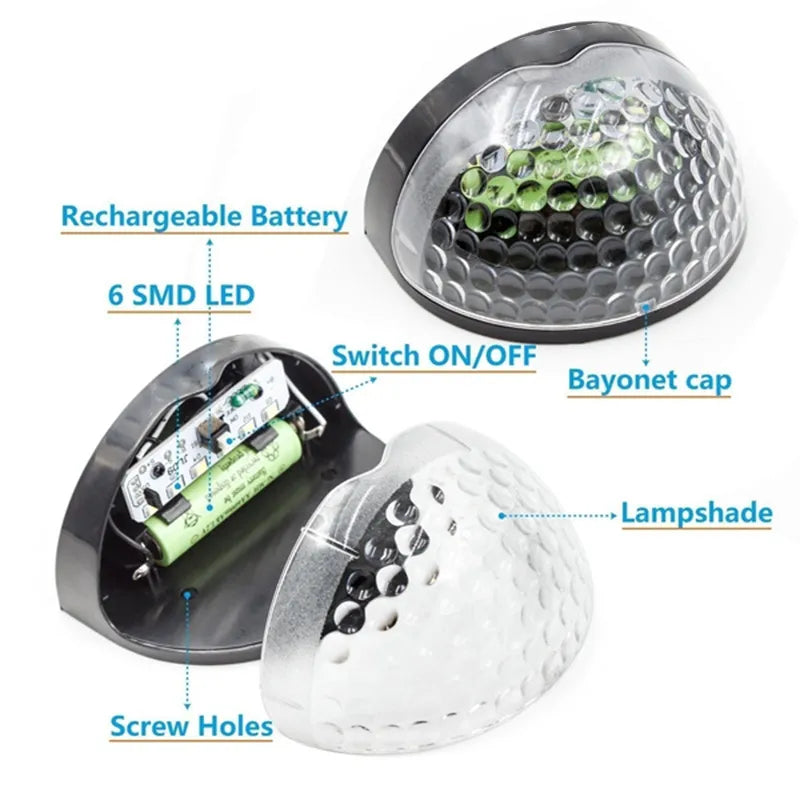 Solar Wall Lamps: 1/2/4/6/8/10 LED Lights