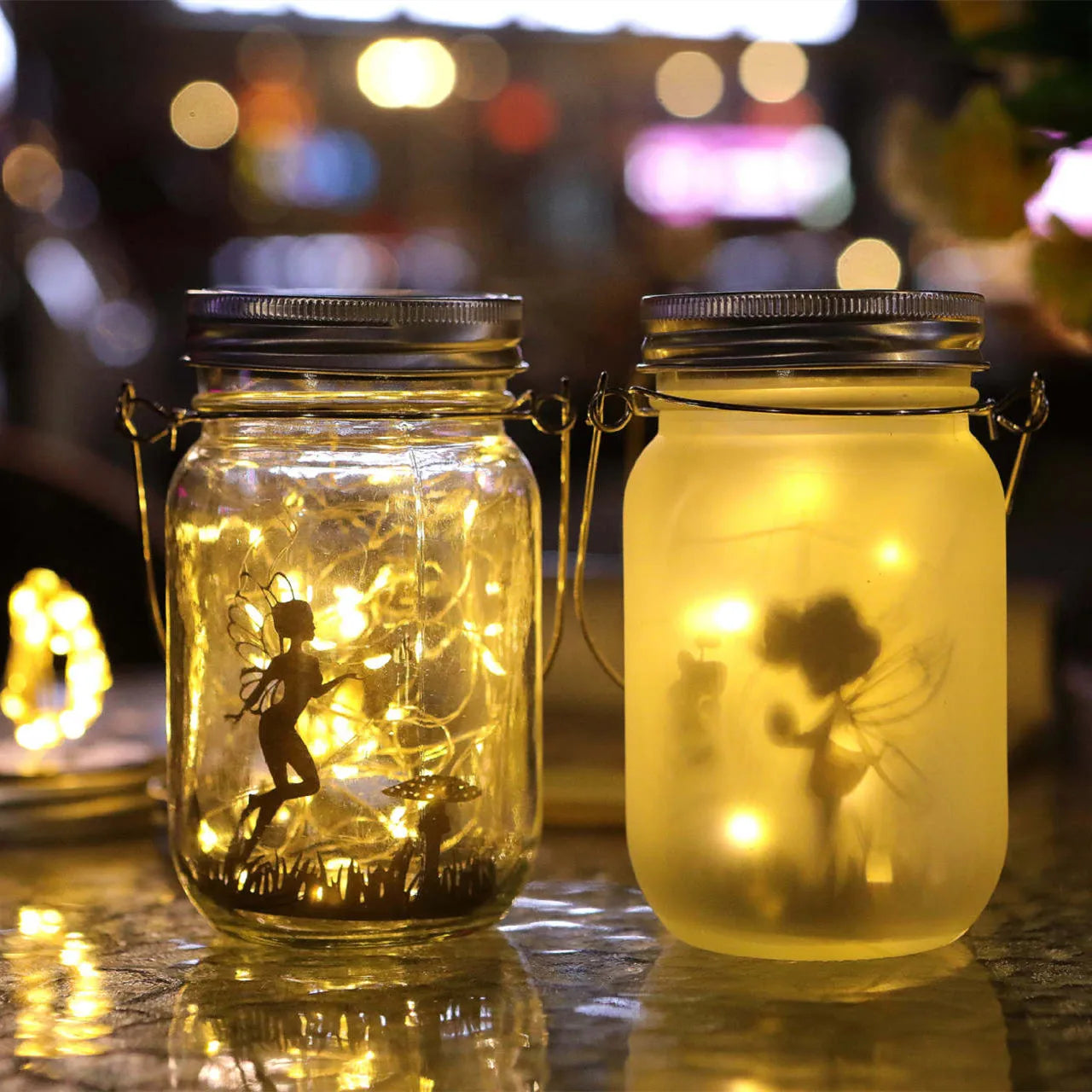 Fairy Lights Ornament Tree Jar Lamp