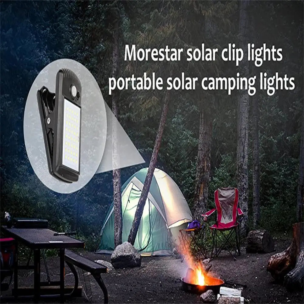 Outdoor 40LED Solar Clip Lights 3 Mode Motion Sensor