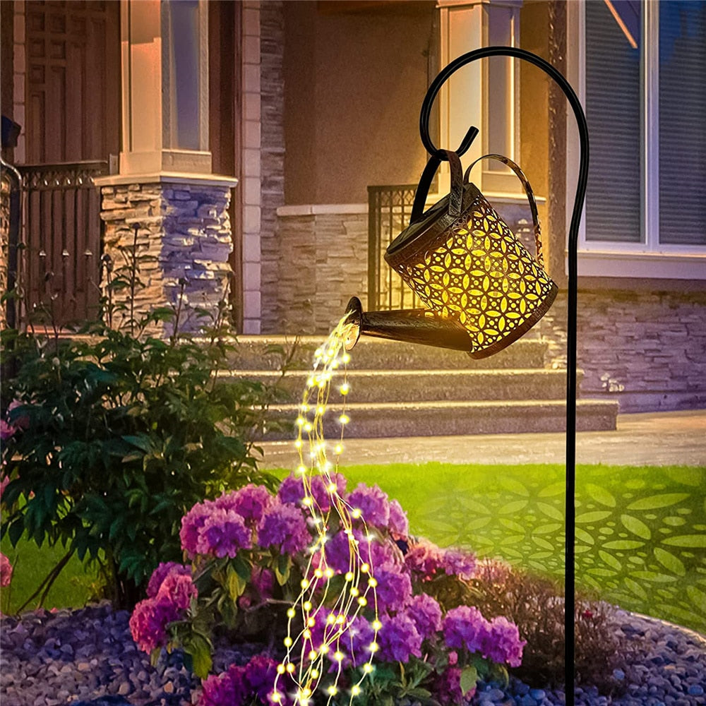 Solar Waterproof Watering Hanging Waterfall lamps.