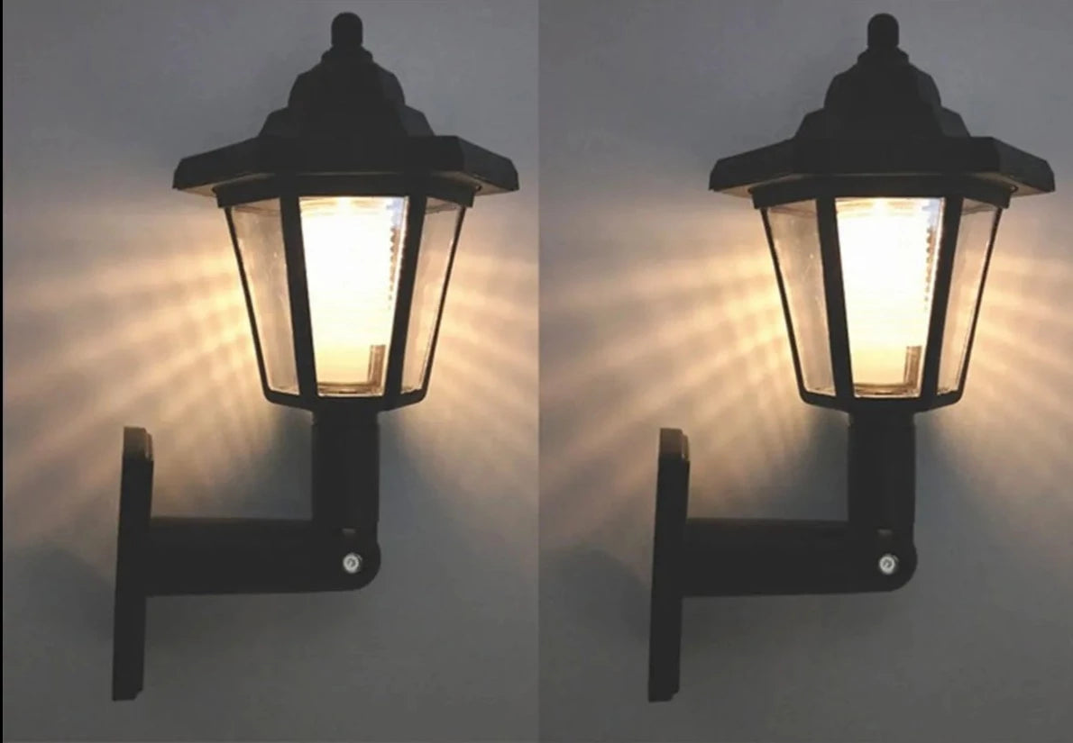 Sechseckige Solarlaterne: Vintage-Eleganz für den Außenbereich mit LED-Solarbeleuchtung 