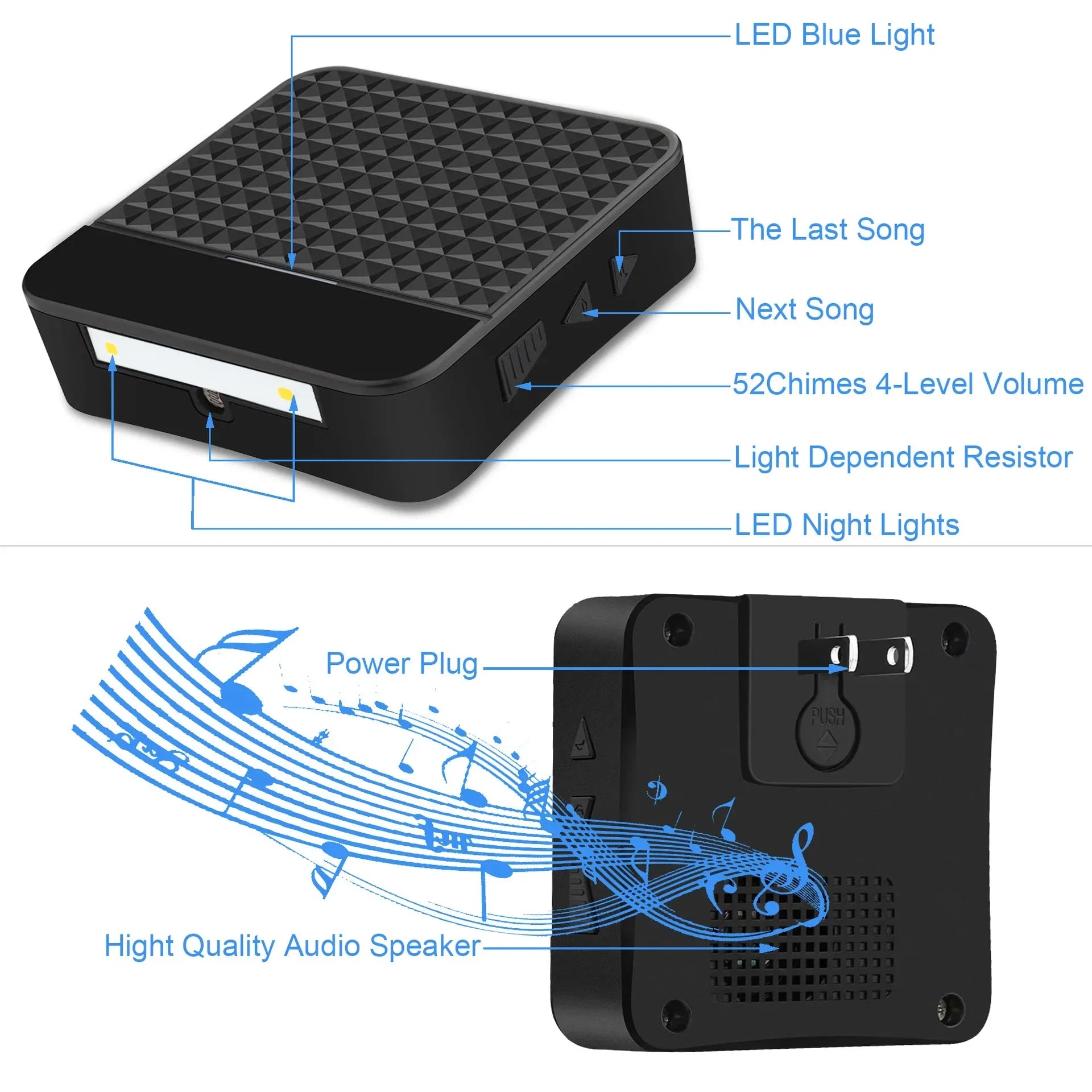 Solar Wireless Doorbell Low Power