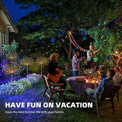 Solar Firework Fairy Lights for Outdoor Decor