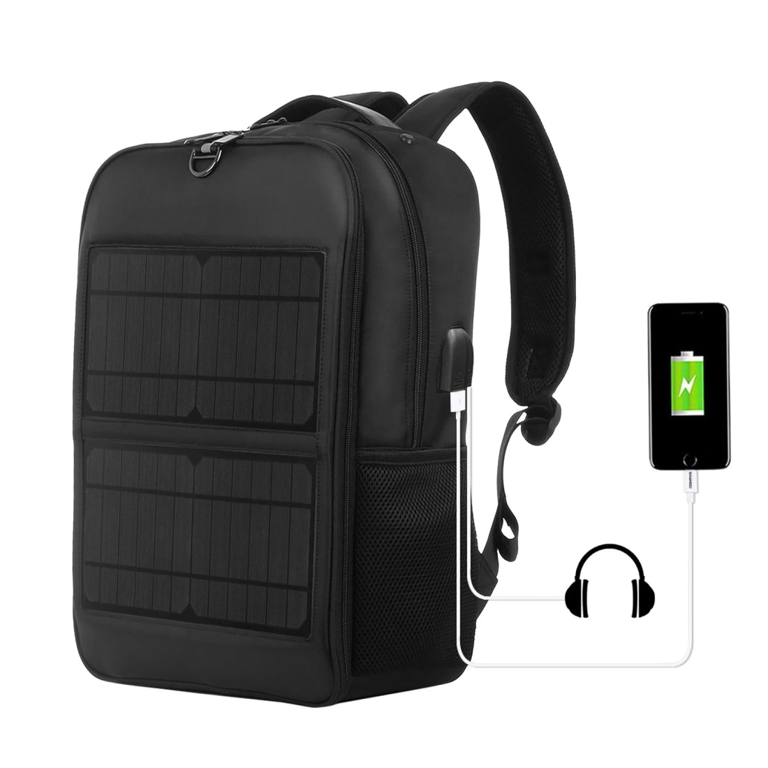 Solar Backpack 14W Solar Panel Powered Backpack Laptop Bag