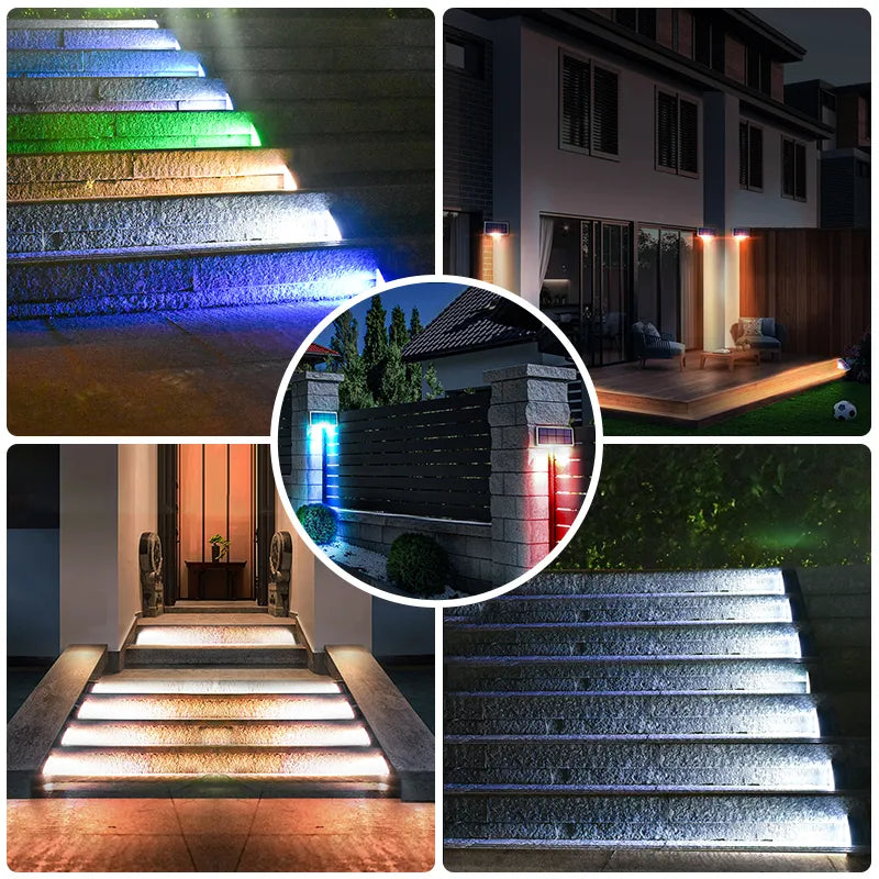 Ultimative Solar-Treppenbrillanz: IP67 wasserdichte LED-Stufenlampe mit Anti-Diebstahl-Design für Garten- und Terrassendekoration 