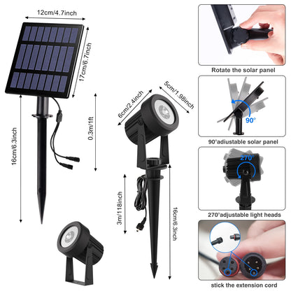 Outdoor Solar Spotlight Garden/Wall Light