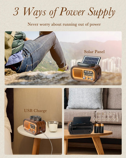 Multi-function Bluetooth speaker Radio Solar panel