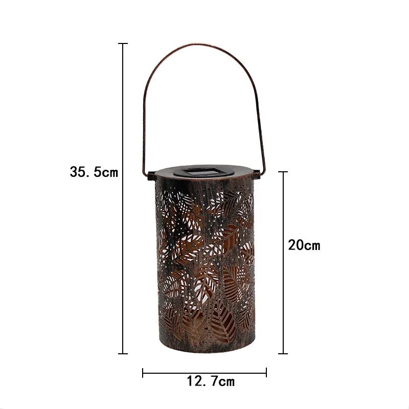 LED Solar Lantern Light Hollow Wrought Iron Projection Light - SunTweet