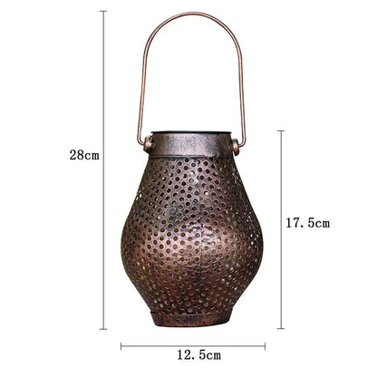 LED Solar Lantern Light Hollow Wrought Iron Projection Light - SunTweet