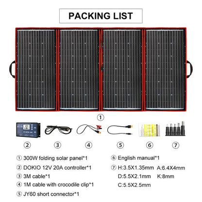 Portable Foldable Solar Panel With 12V Controller - SunTweet