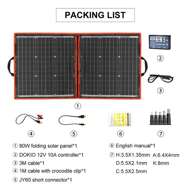 Portable Foldable Solar Panel With 12V Controller - SunTweet