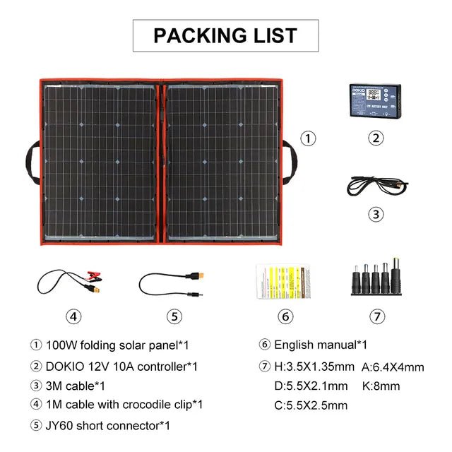 Portable Foldable Solar Panel With 12V Controller - SunTweet