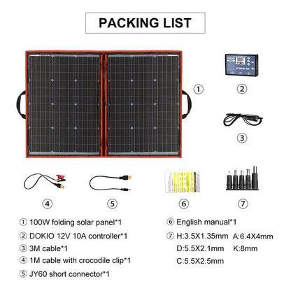 Portable Foldable Solar Panel With 12V Controller - SunTweet