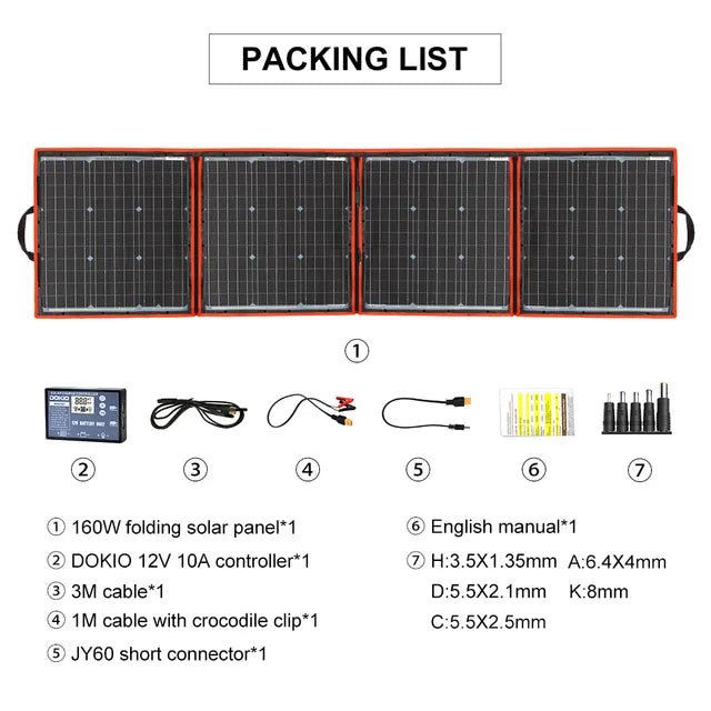 Portable Foldable Solar Panel With 12V Controller - SunTweet