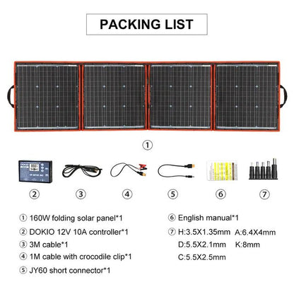 Portable Foldable Solar Panel With 12V Controller - SunTweet