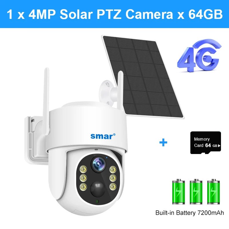 Solar Panel IP Camera Wi - Fi 4MP 4G Video - SunTweet