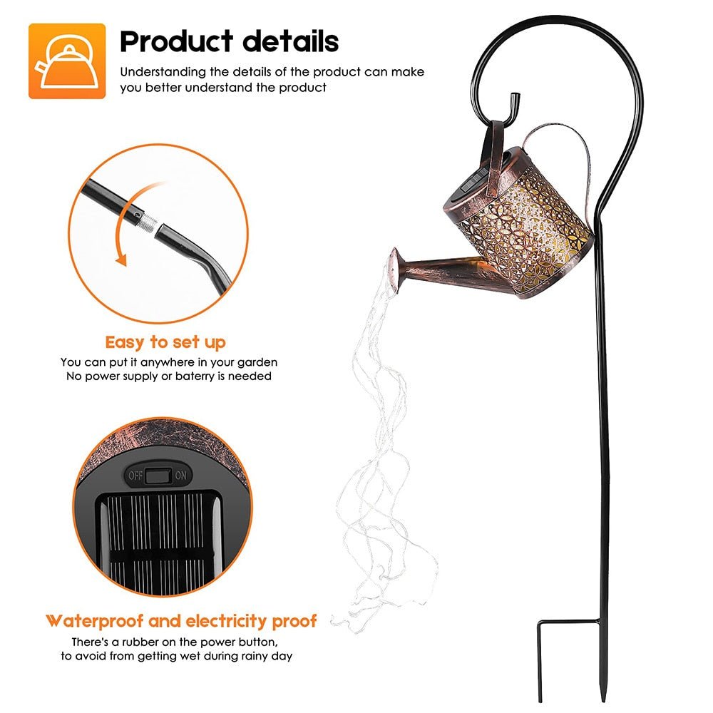 Solar Waterproof Watering Hanging Waterfall lamps. - SunTweet